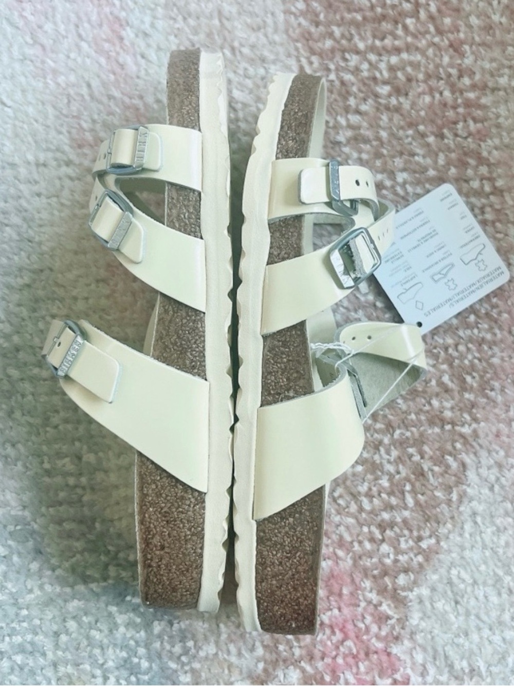 BIRKENSTOCK 💅 Franca Butter High Shine Patent Leather Women's Sandals 37 6 6.5 - Picture 4 of 10